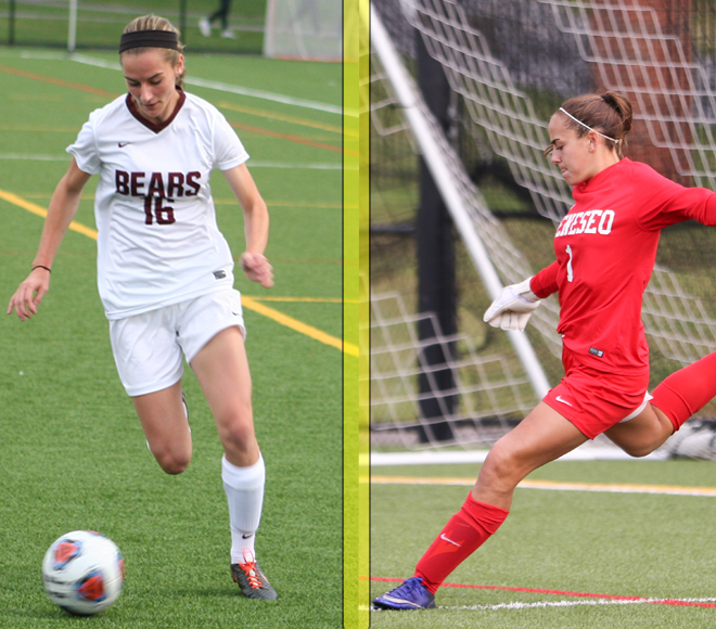 SUNYAC selects Women's Soccer Offensive and Defensive Athletes of the Week