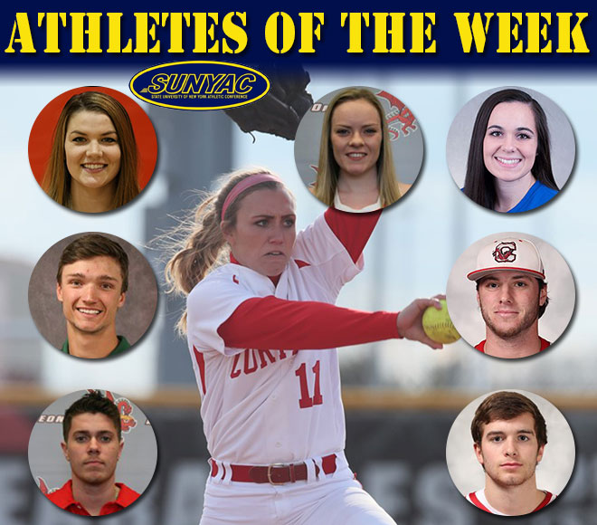 SUNYAC honors athletes with weekly awards in baseball, softball and lacrosse