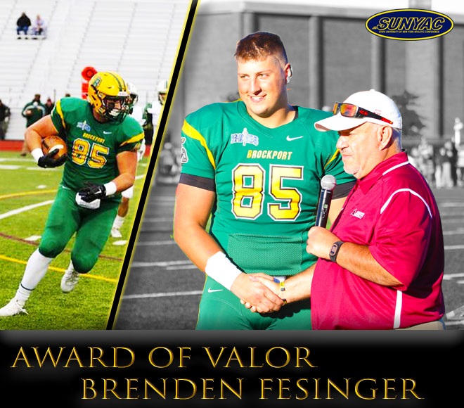 Brockport’s Fesinger Honored with SUNYAC Award of Valor
