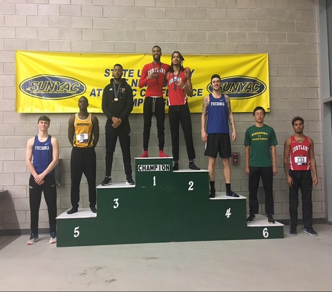 SUNYAC Indoor Track and Field Championships; Day 1 Results