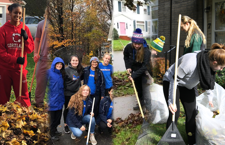Athletes off the Field: Student-athletes at several schools lend a helping hand to communities in annual leaf rake
