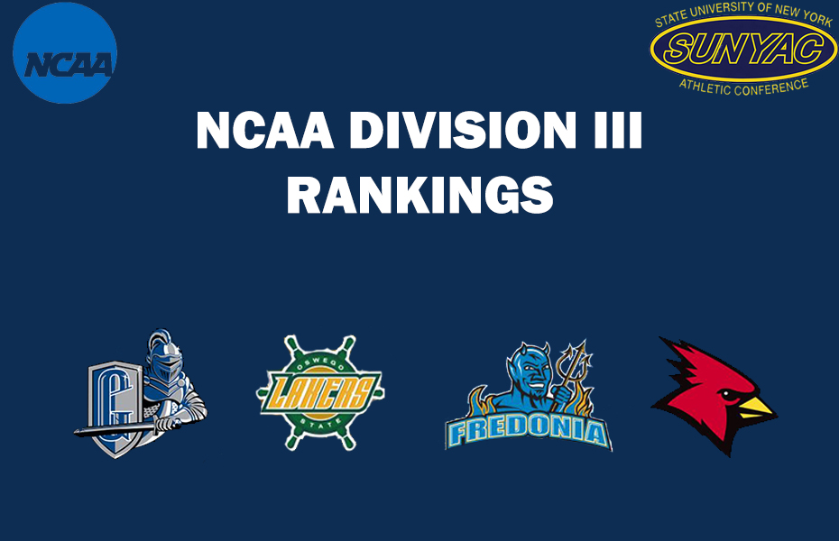 Five SUNYAC Teams are currently Nationally Ranked