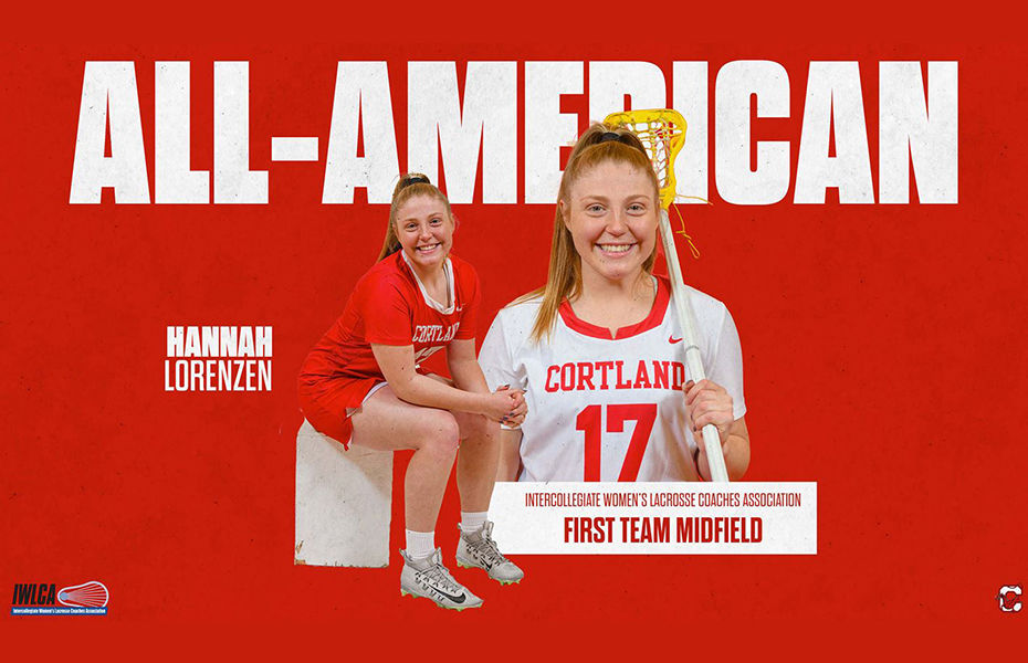 Cortland's Hannah Lorenzen Named IWLCA First Team All-American