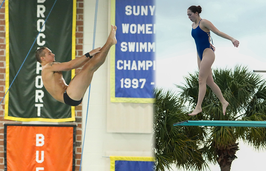 Makowiec and Russ Earn SUNYAC Diver of the Week Honors