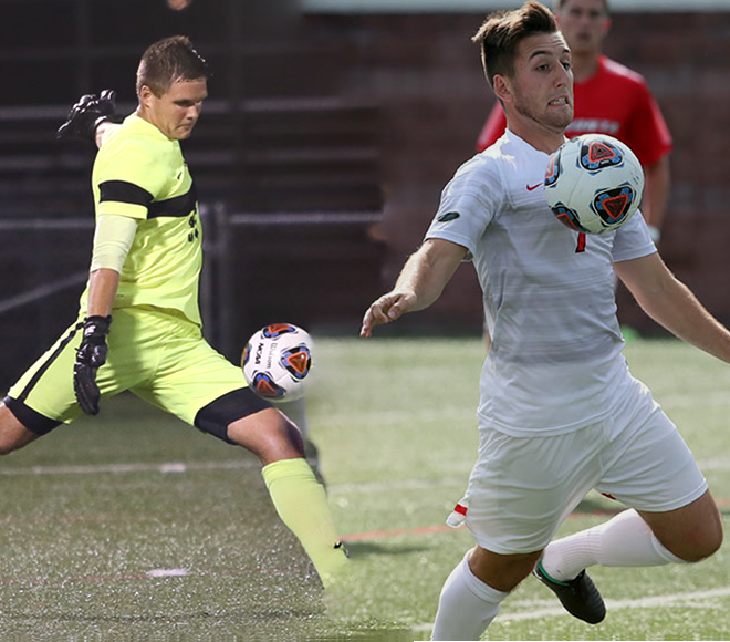 Cortland's Keller and Kelly announced as SUNYAC Men's Soccer Athletes of the Week