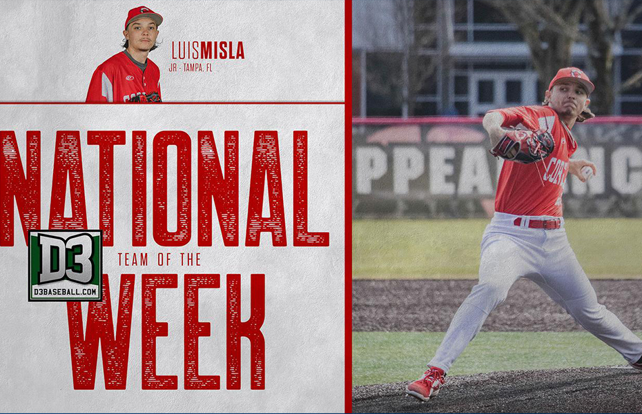 Cortland's Luis Misla Selected to D3baseball.com National Team of the Week