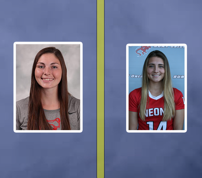 SUNYAC selects Wells and Reinoehl as Field Hockey Athletes of the Week