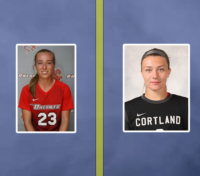 Miller and Steinhauer named SUNYAC Women's Soccer Athletes of the Week