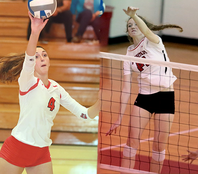 Moran, Simmons picked as Women's Volleyball Athletes of the Week