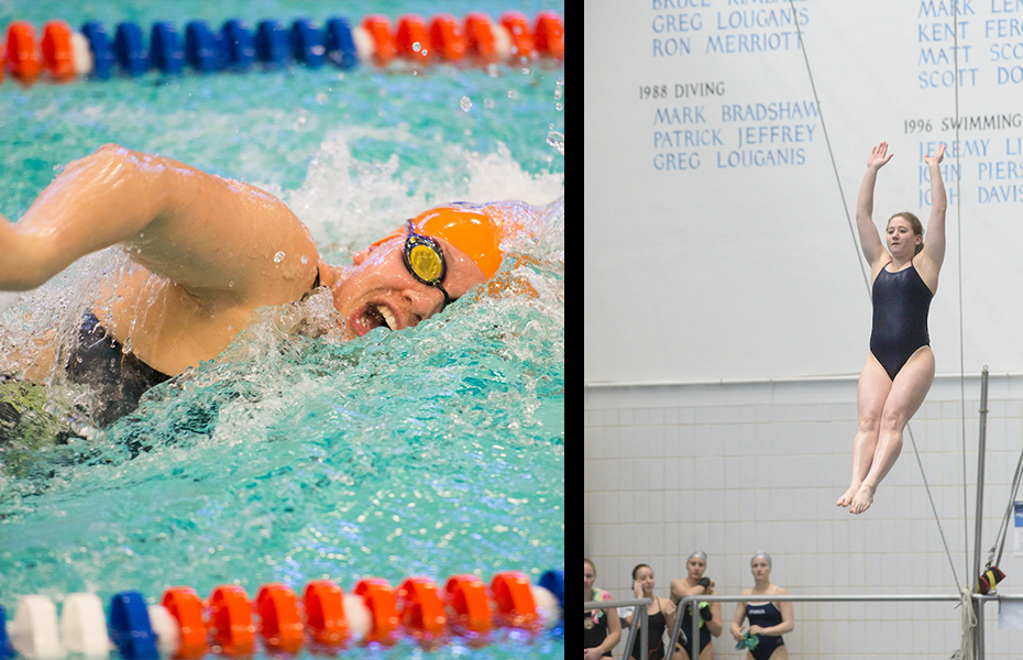 Angulas and Reichman recognized for top performances in women's swimming and diving this week