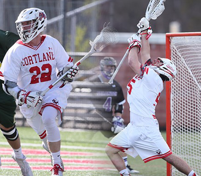 Cortland's Phelps and Scalise selected as Men's Lacrosse Athlete and Goalie of the Week