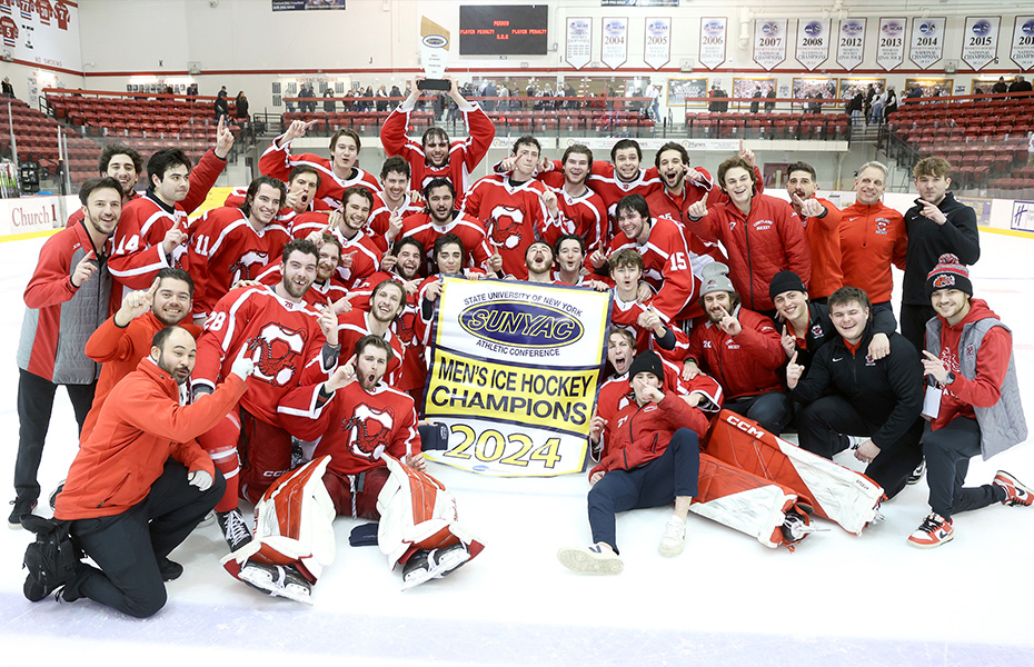 Cortland Captures 2024 SUNYAC Men's Ice Hockey Crown