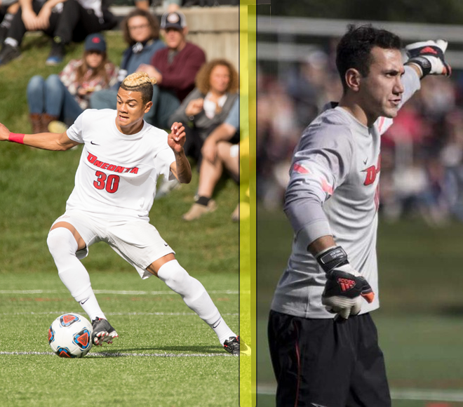 Oneonta's Ventura and Giordano named men's soccer SUNYAC Athletes of the Week