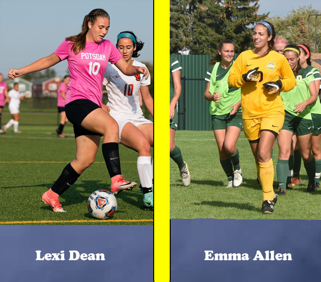 Dean and Allen named Women's Soccer SUNYAC Athletes of the Week