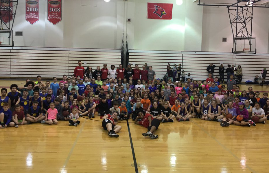 Athletes off the Field: Plattsburgh women's basketball hosts 200 local kids for free basketball clinic