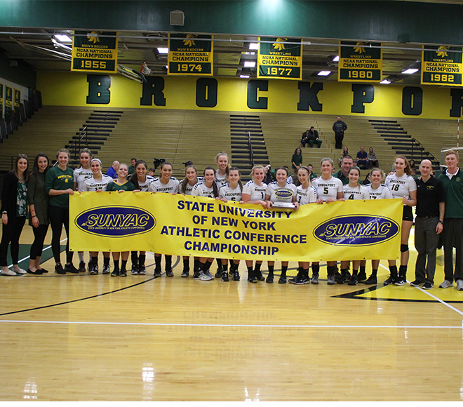 Brockport wins third consecutive SUNYAC volleyball title