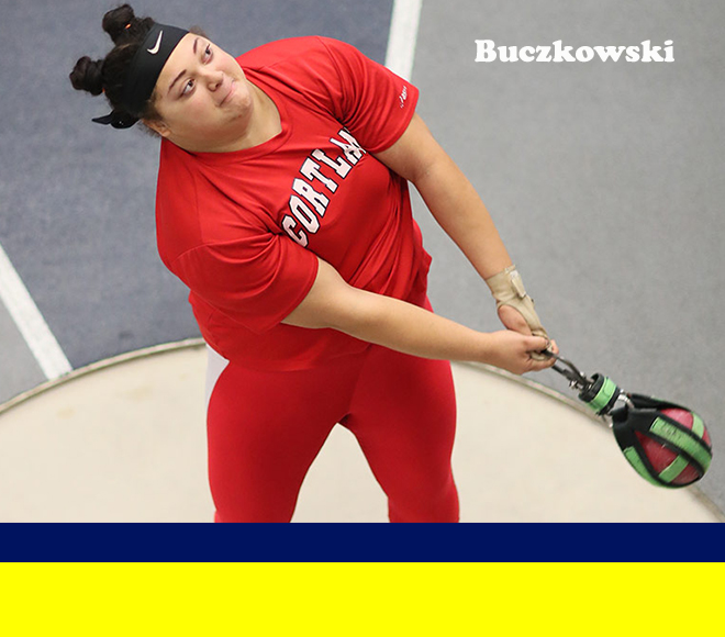 MacDougall and Buczkowski honored with weekly awards in women's indoor track and field