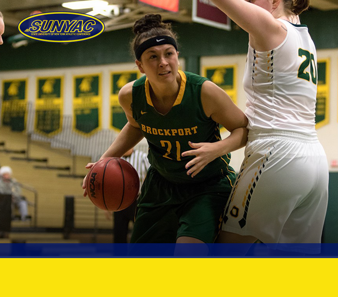 Johnson's double-double earns her SUNYAC Women's Basketball Athlete of the Week