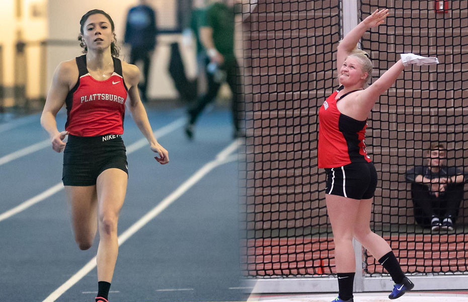Plattsburgh's Coon and Plympton named SUNYAC Women's Indoor Track and Field Athletes of the Week