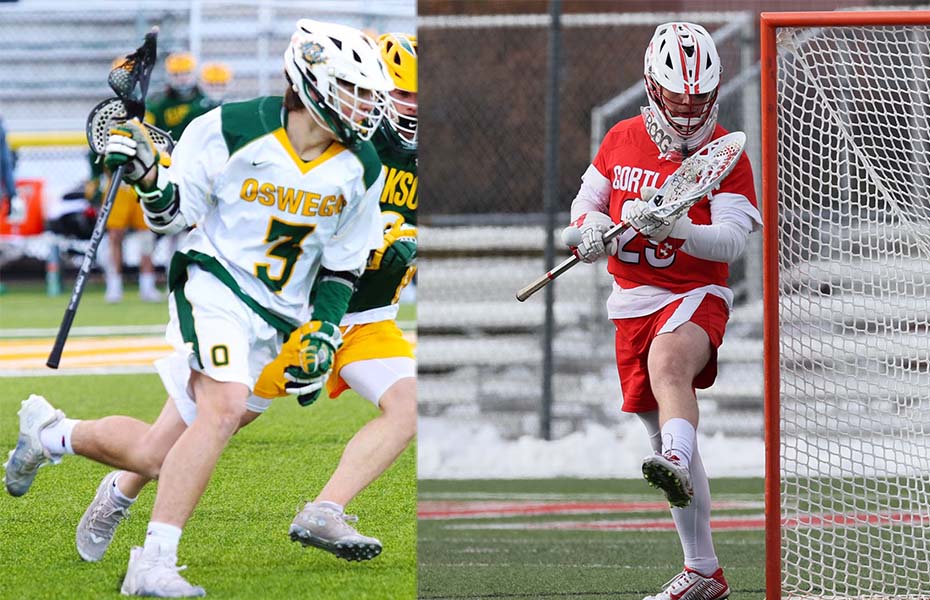Oswego's Broadman and Cortland's Wagner honored with PrestoSports Men's Lacrosse Weekly Awards
