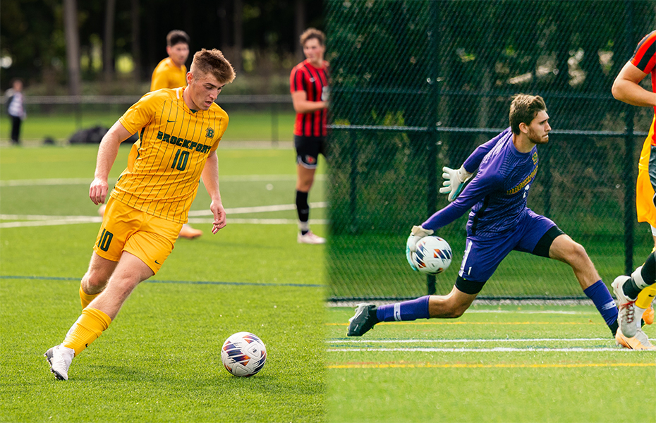 Brockport's Domm and Taylor Tabbed SUNYAC Men's Soccer Athletes of the Week