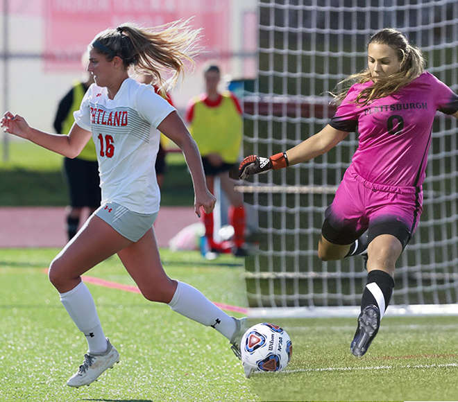 Galluzzo, Adams announced as SUNYAC Women's Soccer Athletes of the Week