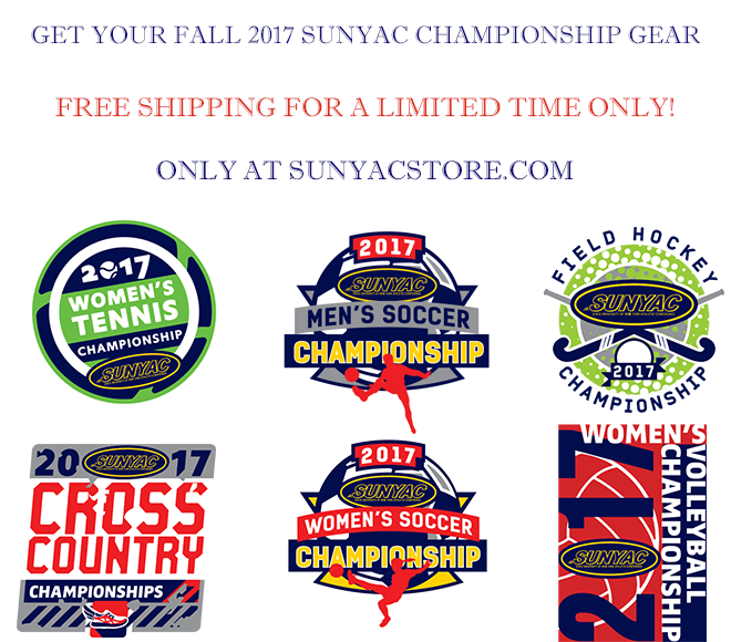 Limited time: Free shipping 2017 SUNYAC championship gear