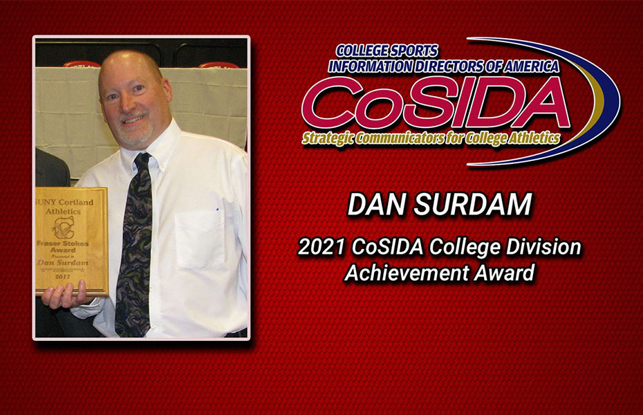 Cortland Associate SID Dan Surdam Earns CoSIDA College Division Achievement Award