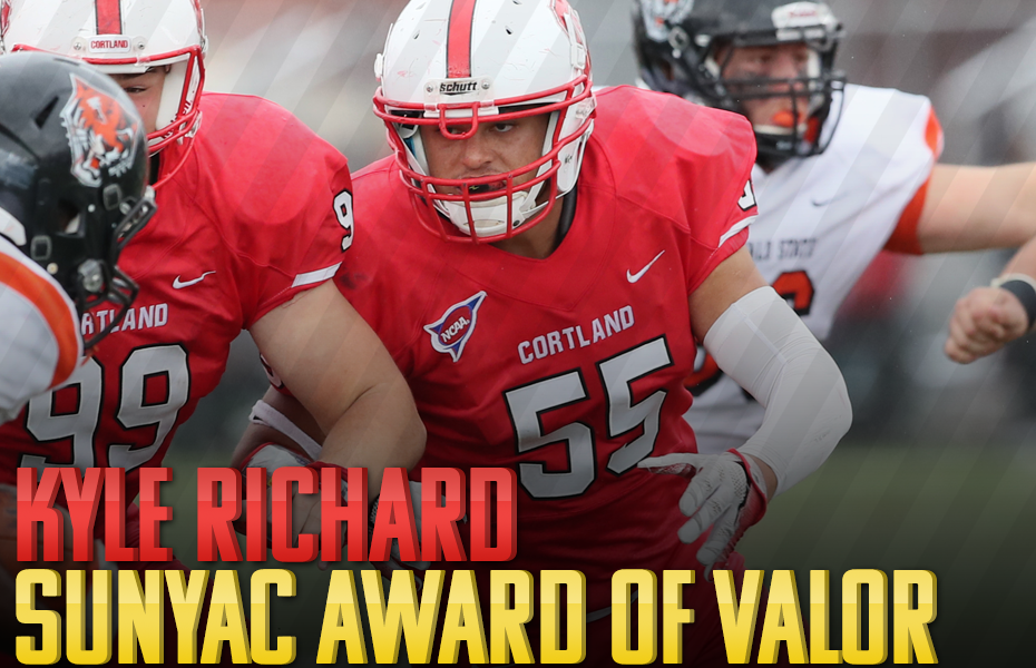 Cortland’s Kyle Richard to receive SUNYAC Award of Valor