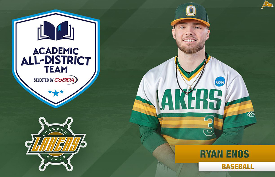 Oswego's Enos Repeats as CoSIDA Academic All-District