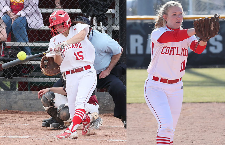 Cortland's Felicello and Kane Tabbed Softball Athlete and Pitcher of the Week