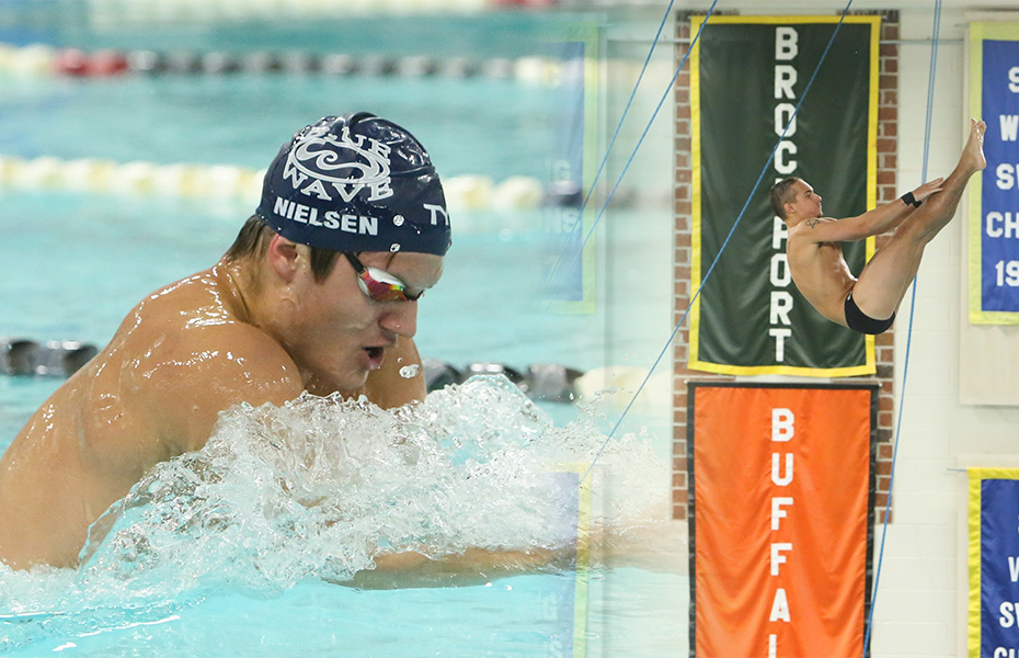 Nielsen and Makowiec Honored as SUNYAC Men's Swimmer and Diver of the Week