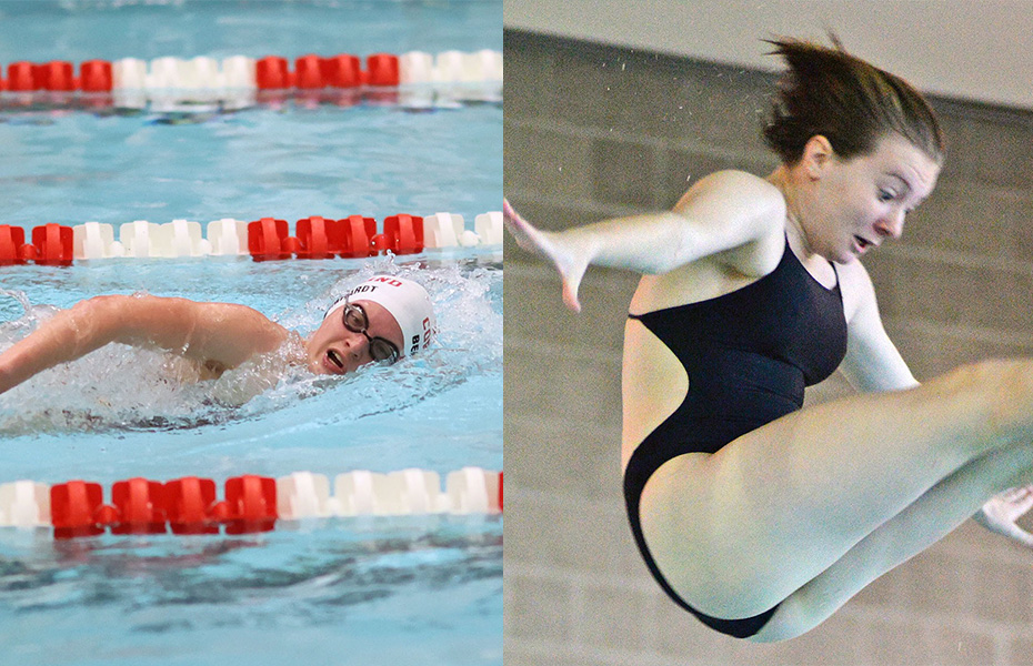 Bernhardt and Jackel Selected SUNYAC Women's Swimmer and Diver of the Week