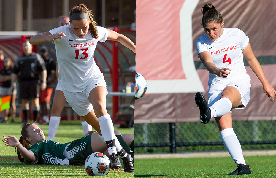 Plattsburgh's Bonner and Villemaire sweep PrestoSports Women's Soccer Weekly Awards