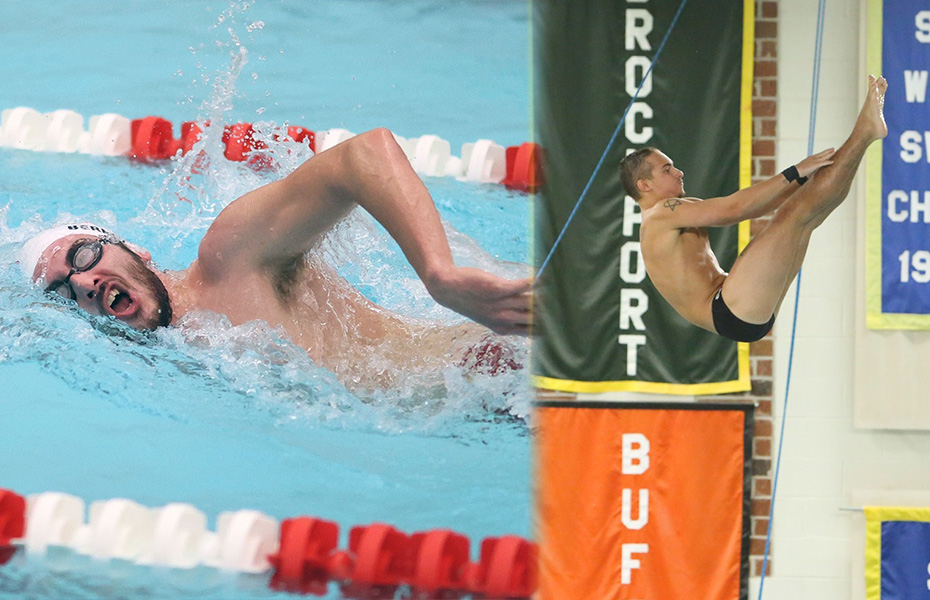 Bernhardt and Makowiec Selected SUNYAC Men's Swimmer and Diver of the Week