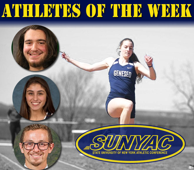 Track athletes honored with SUNYAC weekly awards