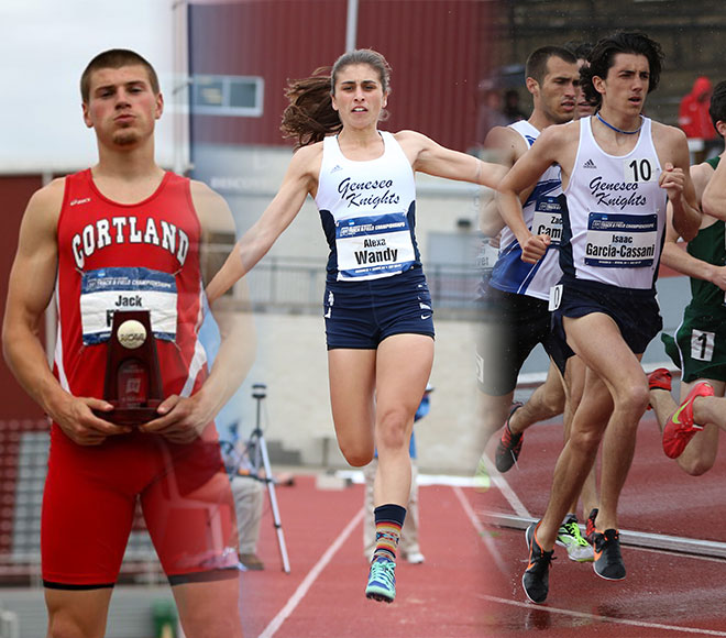 Three national champions and 18 All-America in NCAA track & field championships
