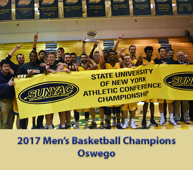 Oswego wins SUNYAC men's basketball title