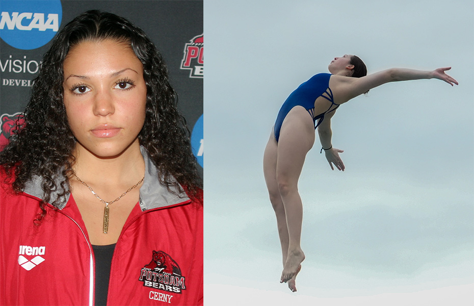 Cerney and Russ Tabbed SUNYAC Women's Swimmer and Diver of the Week