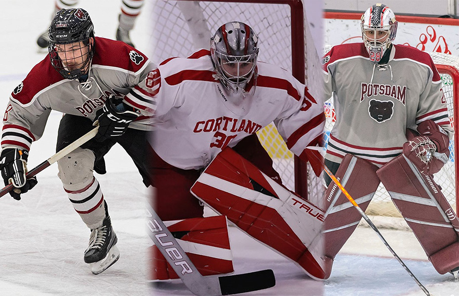 Loran, Riedell and Perno Named SUNYAC Men's Ice Hockey Athletes of the Week