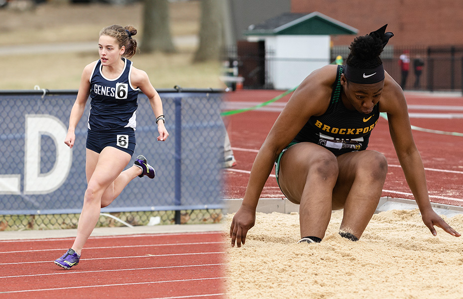 Pomainville and Powell honored as SUNYAC women's T&F athletes of the week