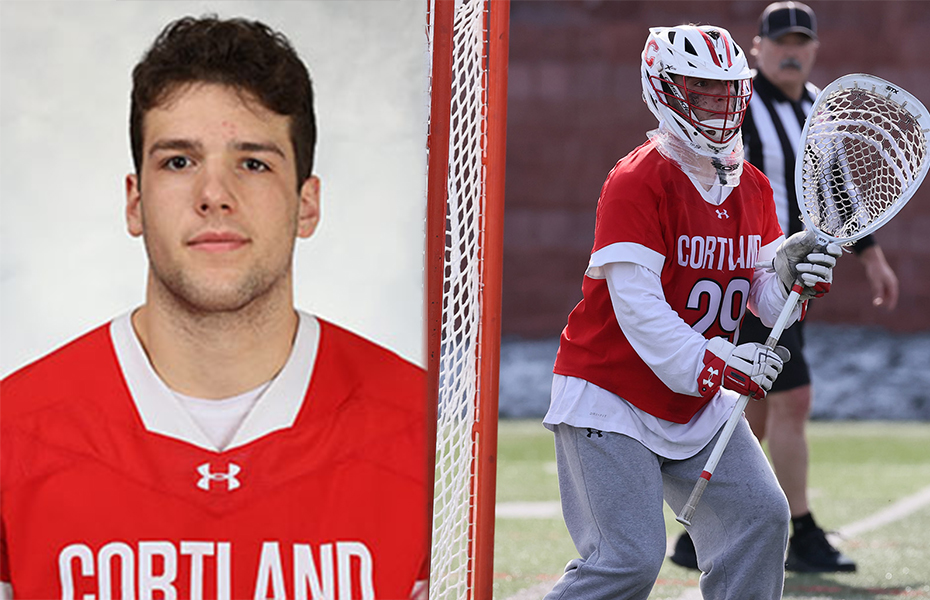 Cortland's Yancey and Wagner honored as PrestoSports Men's Lacrosse Athletes of the Week