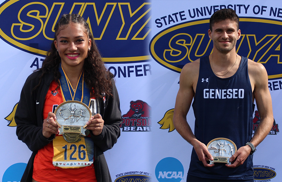 Sawyer and Andrews Earn SUNYAC Most Outstanding Performance Awards