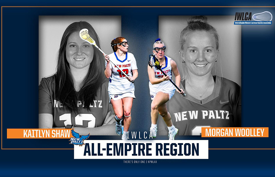 New Paltz Women's Lacrosse Seniors Shaw and Woolley Named IWLCA All-Region