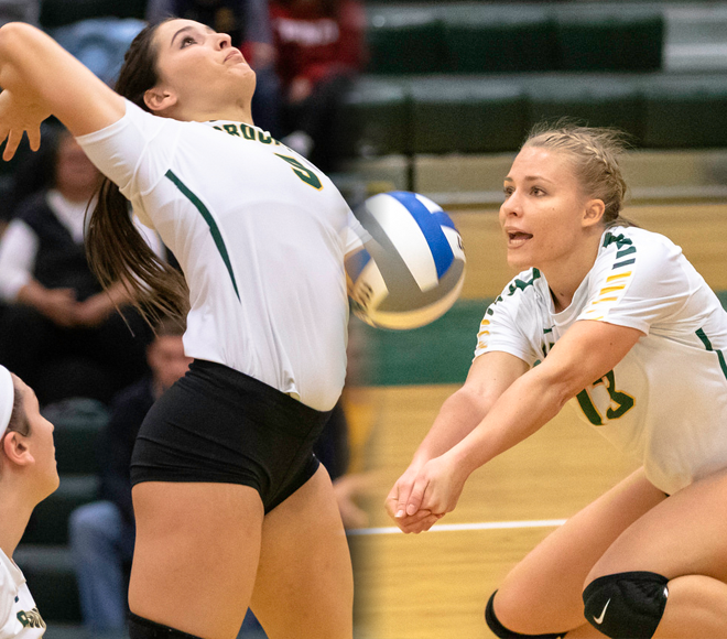 Brockport's Birth and Taylor selected as Women's Volleyball Athletes of the Week