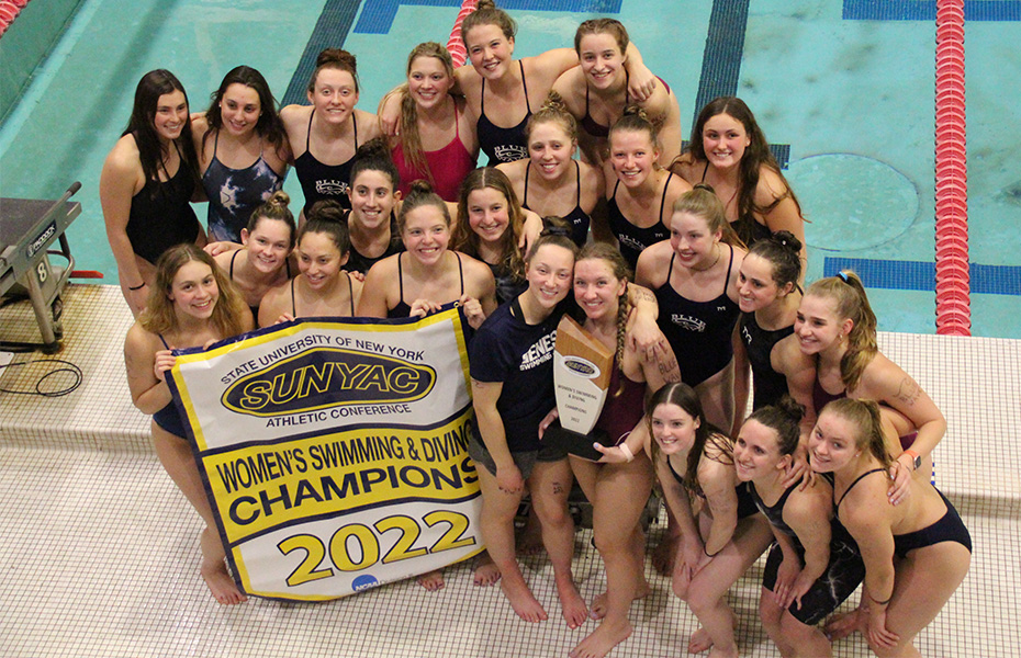 Geneseo takes 2022 SUNYAC women's swimming and diving championship crown