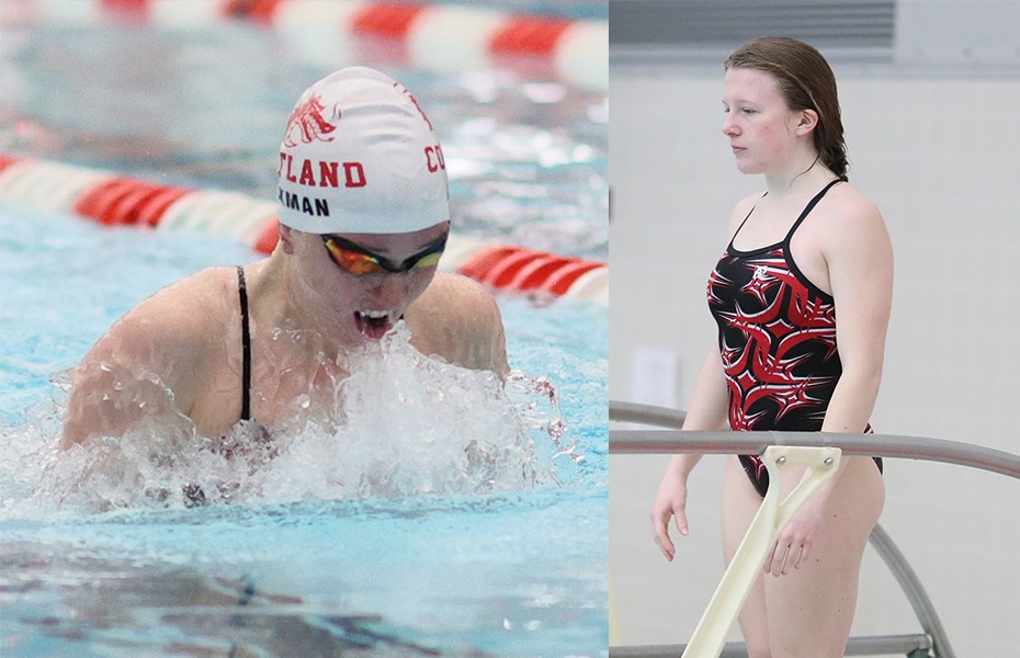 Cortland's Dickman and Williams Named PrestoSports Women's Swimmer and Diver of the Week