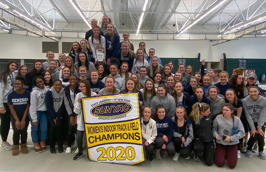Geneseo Wins 2020 SUNYAC Women's Indoor Track and Field Crown