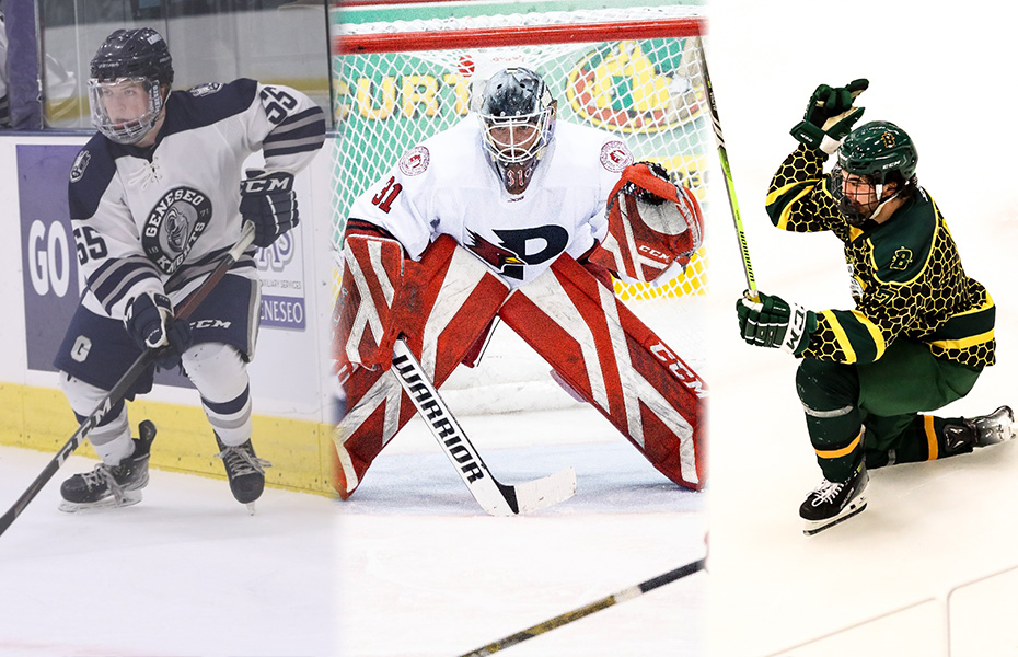 SUNYAC Honors Morgan, Hearne and Roach with Men's Ice Hockey Weekly Awards